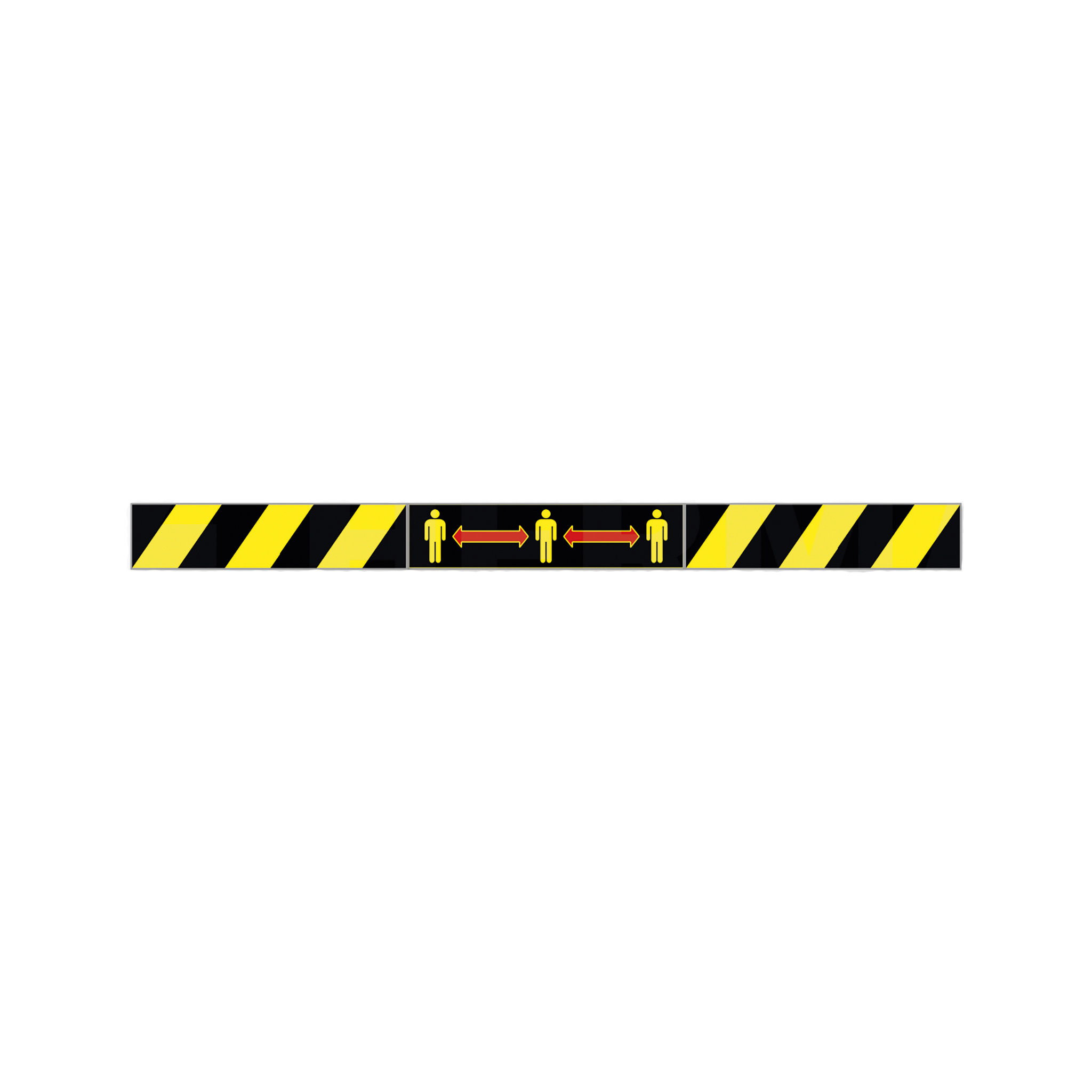HERMA Hinweisetiketten Abstand schwarz/&shy;gelb Pict.       5Bl.