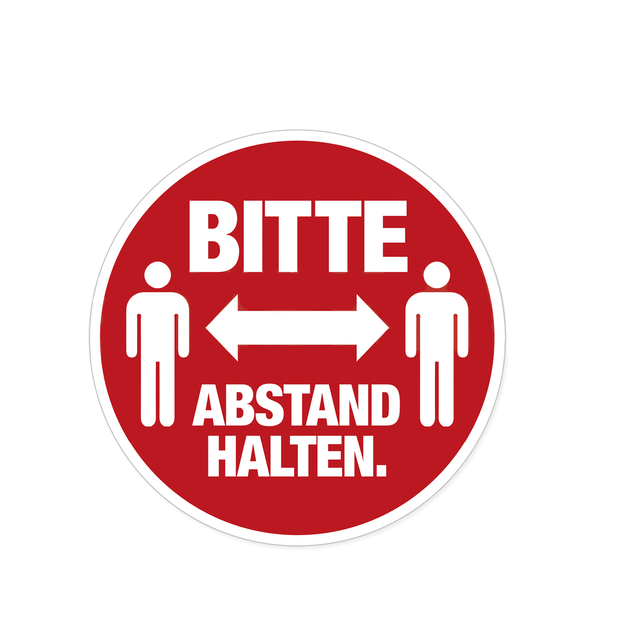 HERMA Hinweisetiketten Abstand rot/&shy;weiß Text/&shy;Pict.     20St.