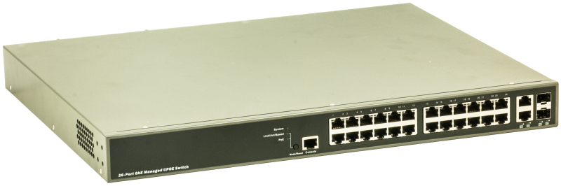 barox Switch 26-Port 26X10/&shy;100/&shy;1000TX, RJ45 2x100/&shy;1000FX