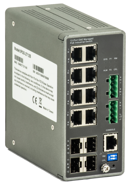 barox switch 8-Port 10/&shy;100/&shy;1000TX, RJ45 4xPoe 4x100/&shy;1000FX