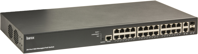 barox Switch 26-Port 26X10/&shy;100/&shy;1000TX, RJ45 2x100/&shy;1000FX7