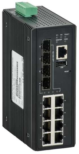barox Switch 8-Port 10/&shy;100/&shy;1000TX PoE 1GBit/&shy;s Manage. 4xSFP