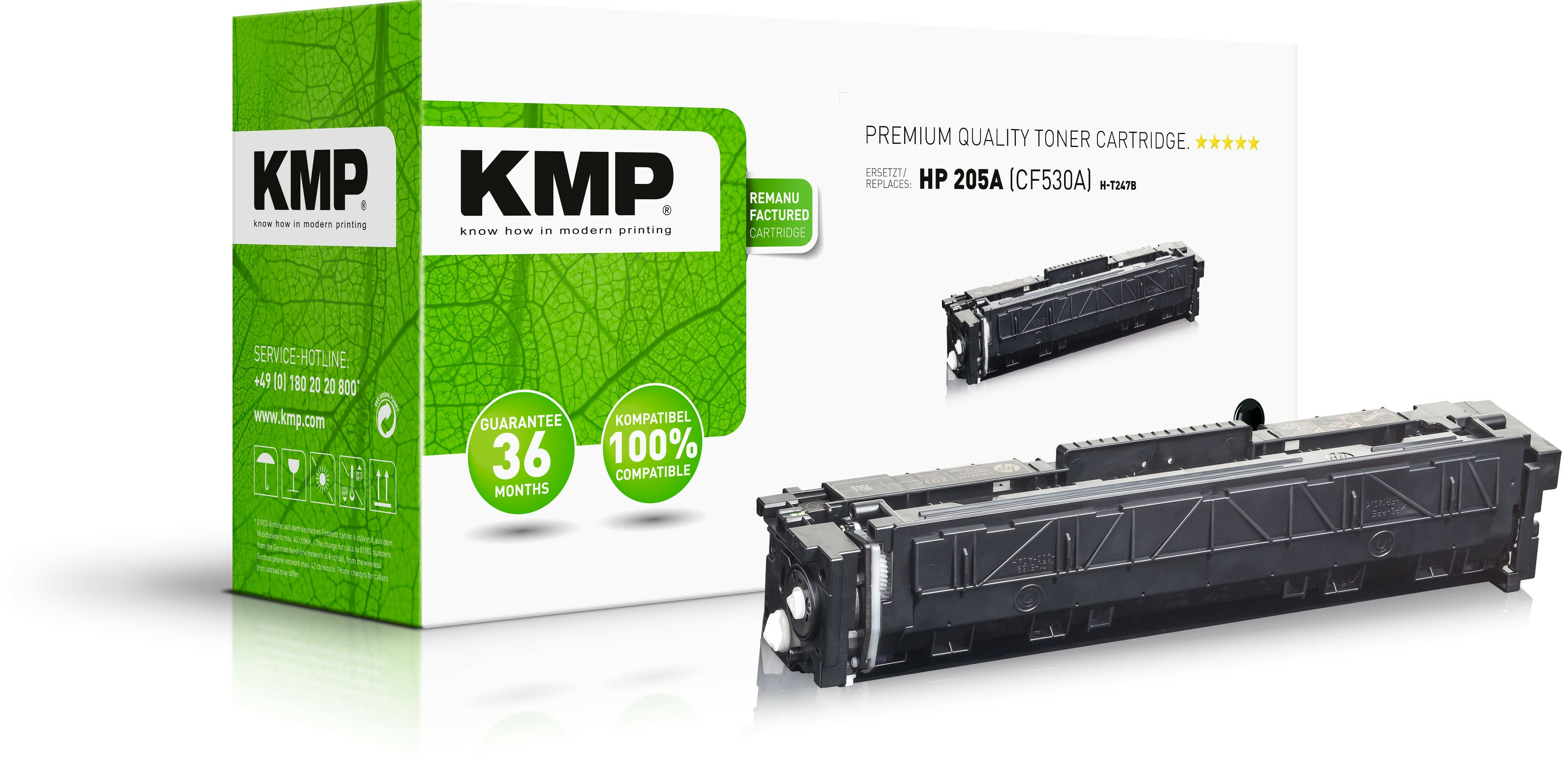 KMP Toner HP CF530A black 1.100 S. H-T247B remanu extern retail KMP Toner HP CF530A black 1.100 S. H-T247B remanu extern retail