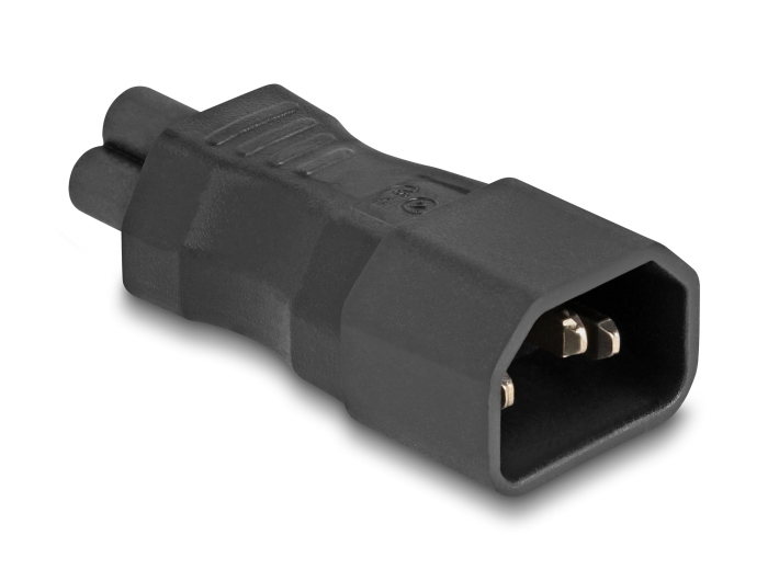 DELOCK Netzadapter IEC 60320 - C14 auf C5, Stecker /&shy; Buchse