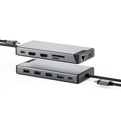 Alogic Dockingstation USB-C 12 in 1 Dual Display Mini DV3