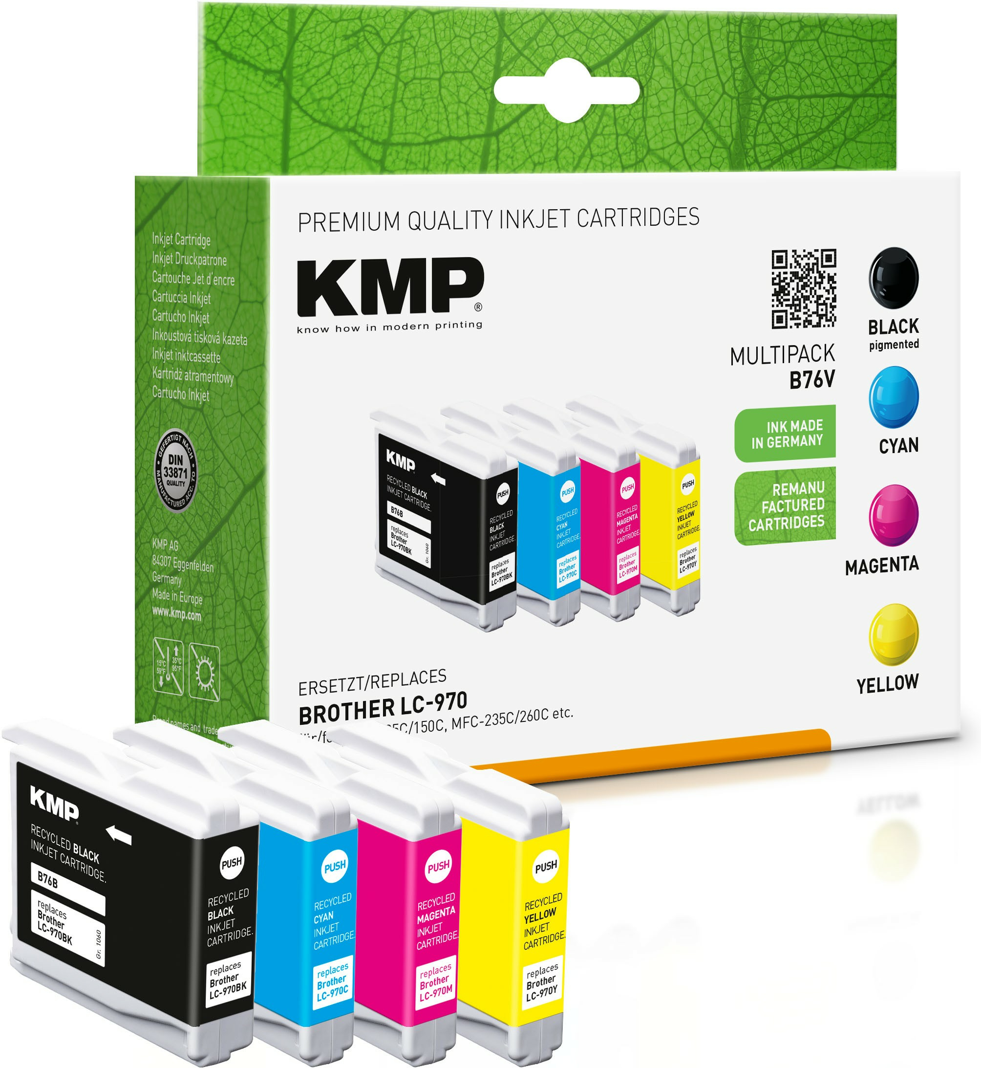 KMP Patrone Brother LC-970VALBP Multip. 300-350S. B76V