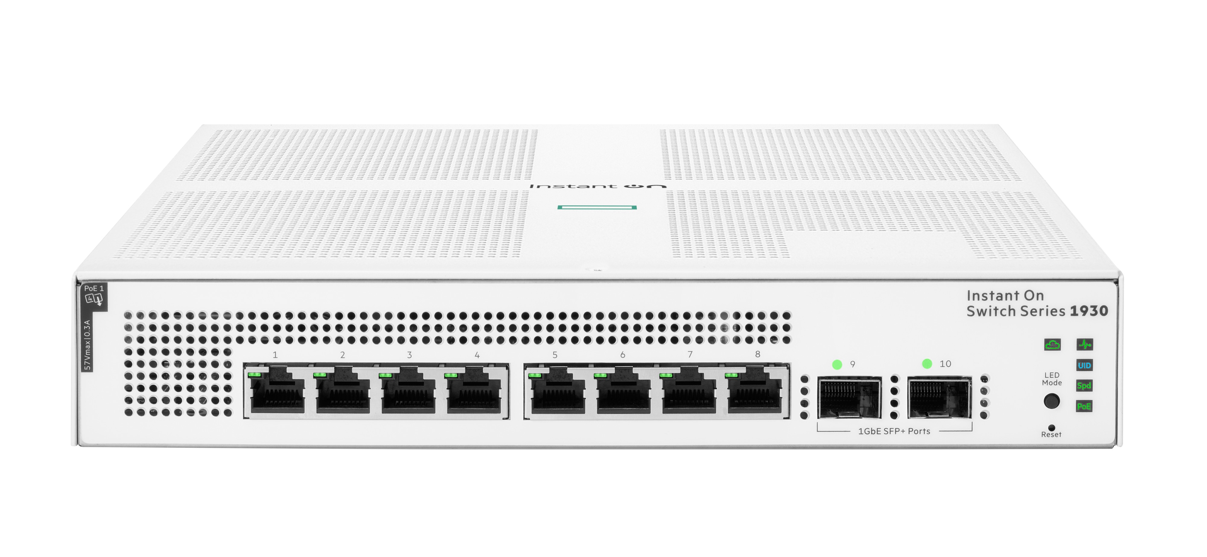 HPE ANW ION 1930 8p Gigabit CL4 PoE 2p SFP 124W Switch HPE ANW ION 1930 8p Gigabit CL4 PoE 2p SFP 124W Switch
