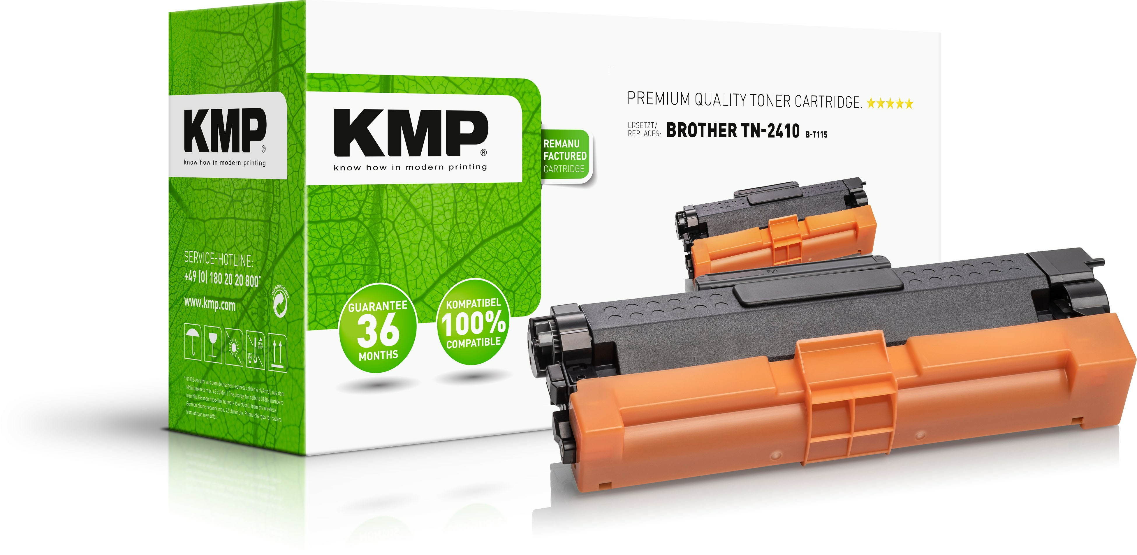KMP Toner Brother TN-2410/&shy;TN2410 black 1200 S. B-T115 remanufact