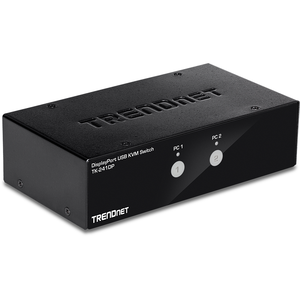 TRENDnet KVM Switch 2-Port DisplayPort/&shy;USB/&shy;Audio