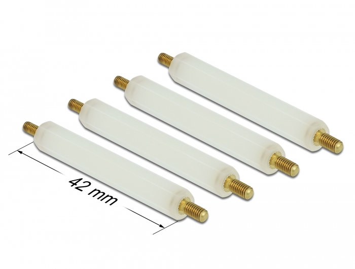 DELOCK Abstandshalter M2.5 x M3,Sechskant,Außen/&shy;Außen 42 mm