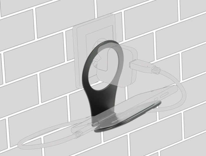 DELOCK Handy Ladehalterung für Steckdose schwarz