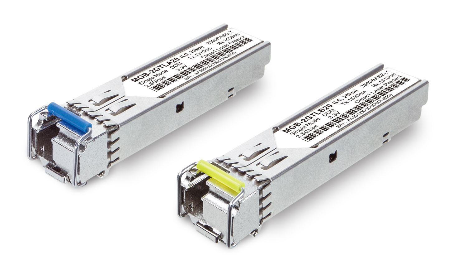 PLANET 2.5G SFP Transceiver (TX:1550nm RX:1310nm,DDM) - 20km