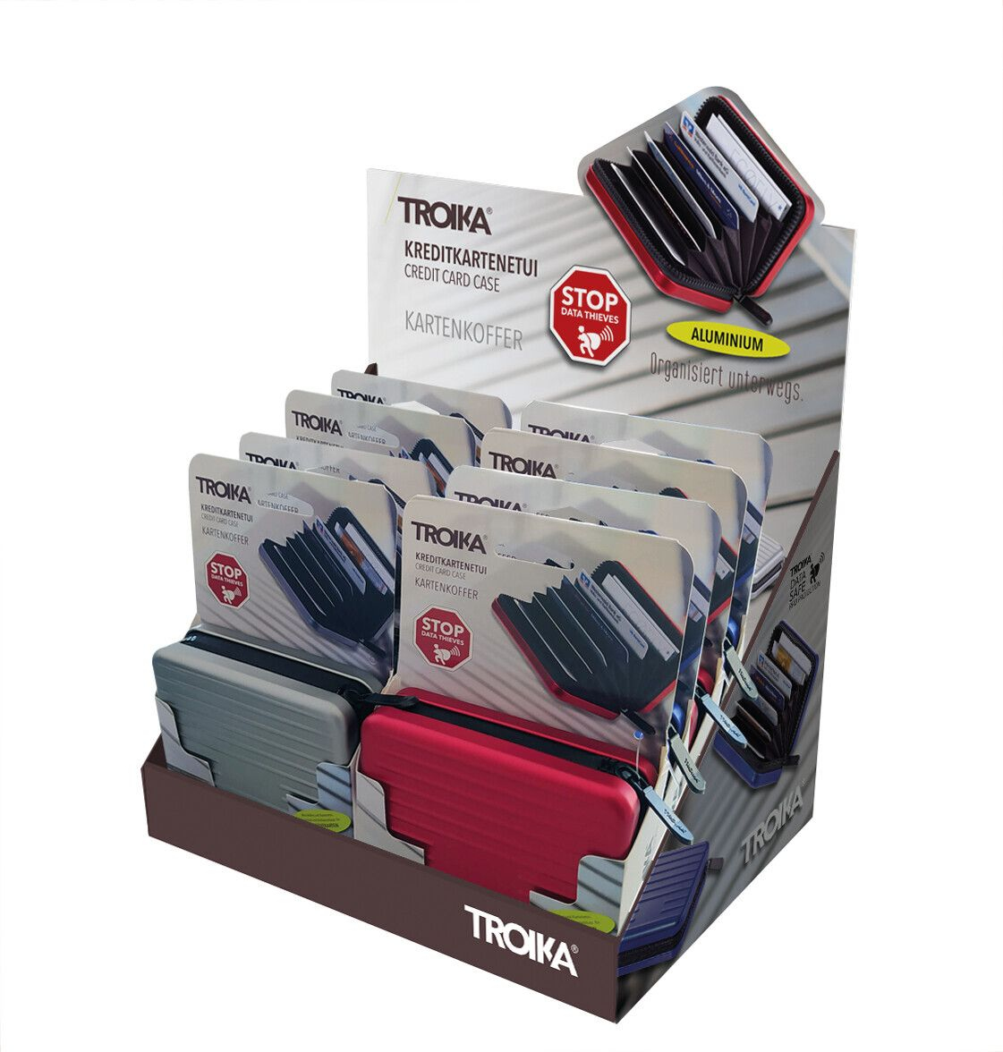 TROIKA Thekendisplay 8x Kartenkoffer Kartenetui TROIKA Thekendisplay 8x Kartenkoffer Kartenetui