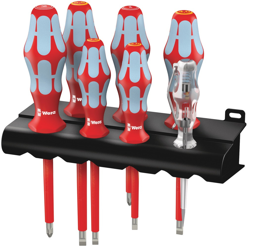 Wera 3160 i/&shy;7 Schraubendrehersatz, Edelstahl + Rack