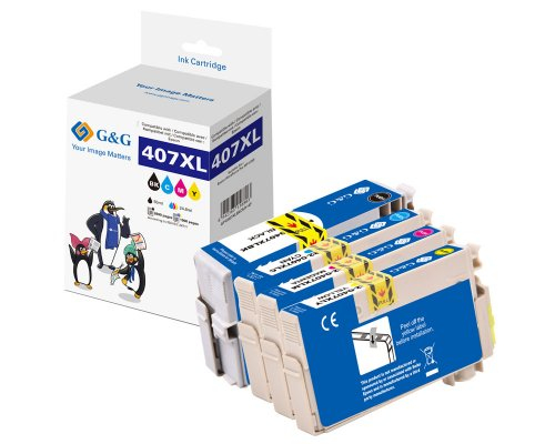 G&G XL-Tintenpatrone kompatibel mit Epson 407XL/&shy;Multipack