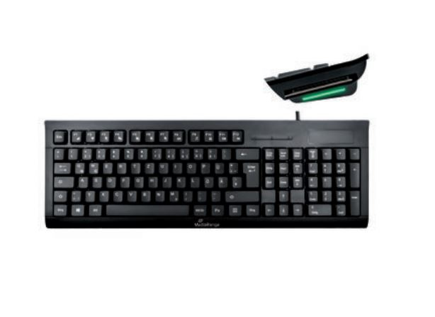 MediaRange Tastatur USB 2.0 mit Chip-Karten Terminal schwarz MediaRange Tastatur USB 2.0 mit Chip-Karten Terminal schwarz