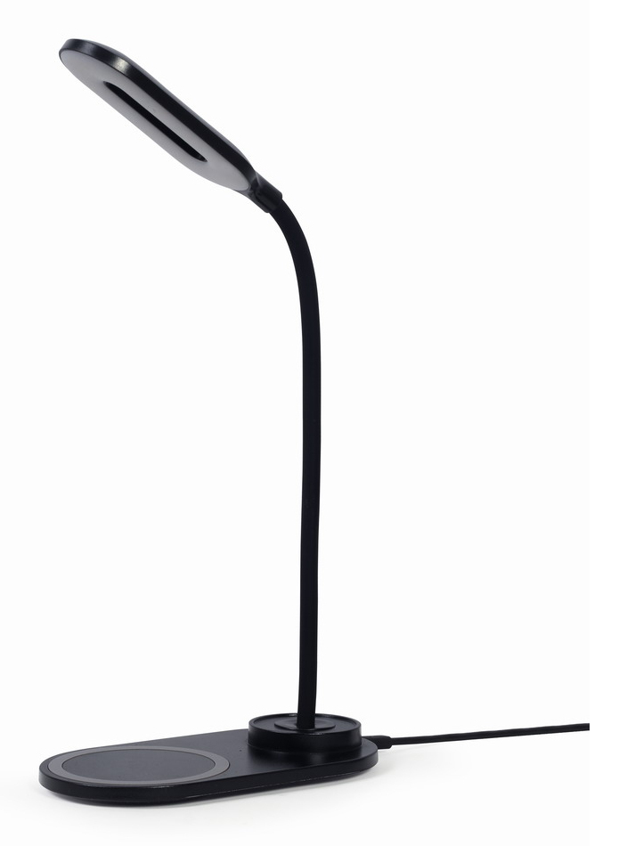 gembird Schreibtischlampe kabellosem Ladegerät, schw/&shy;weiß