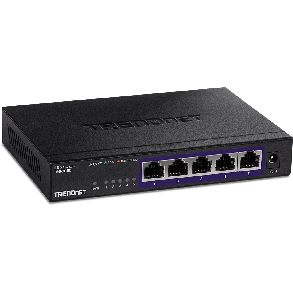 TRENDnet Switch 8-Port 2.5G Unmanaged WallMount