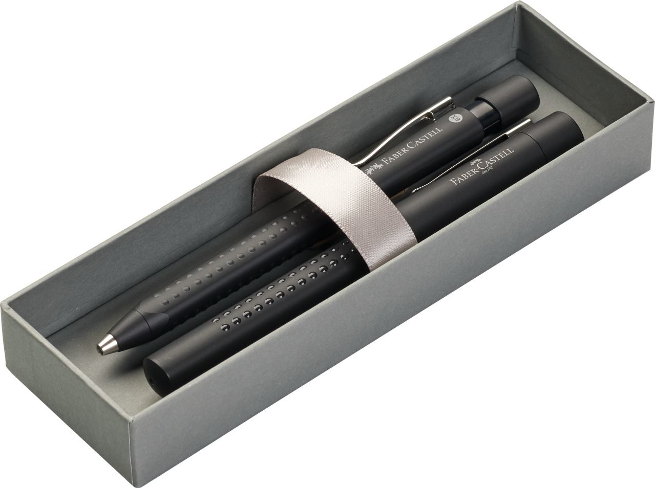 FABER-CASTELL Grip 2011 Geschenkset schwarz Füller+KS