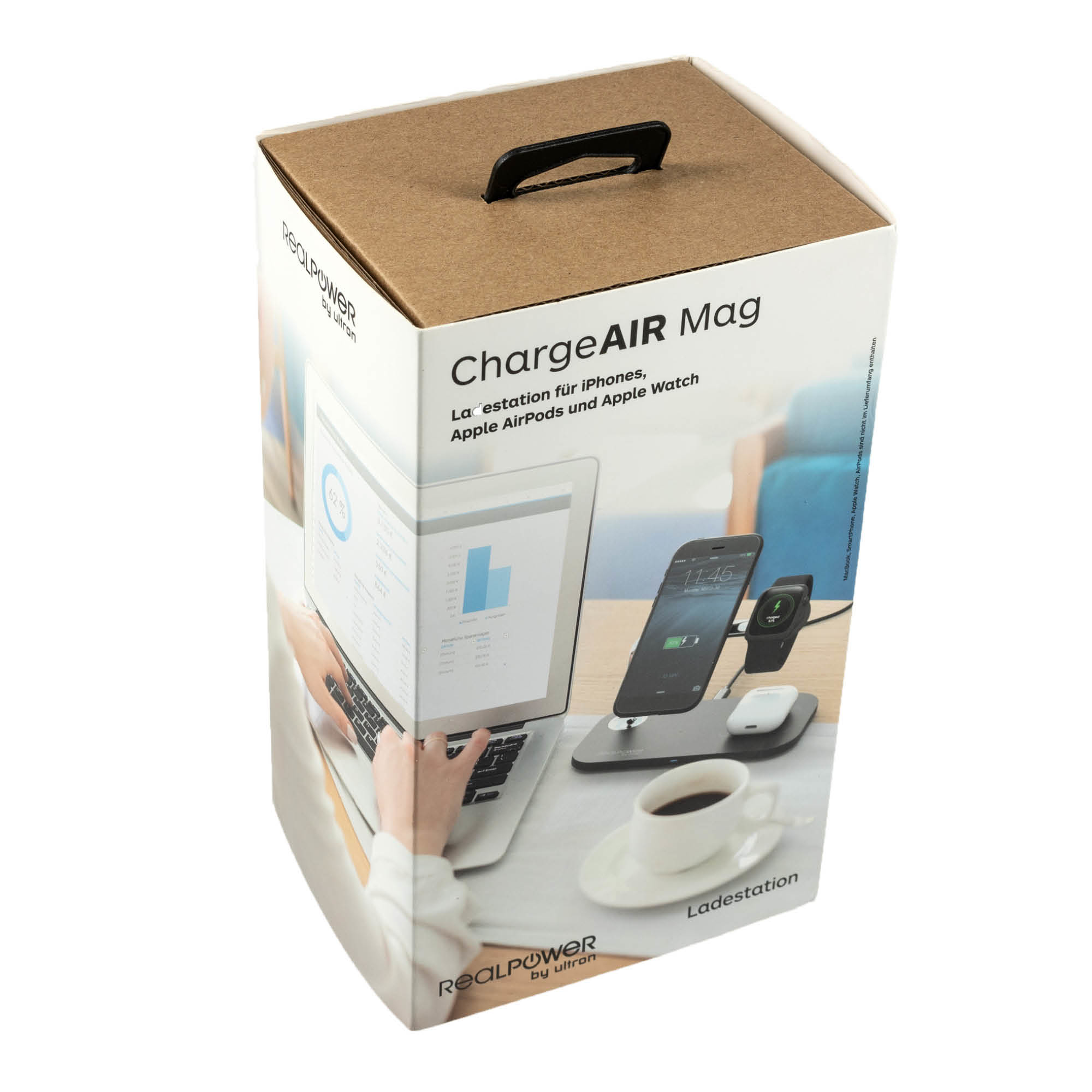 RealPower ChargeAir MAG Ladestation mit Magsafe schwarz