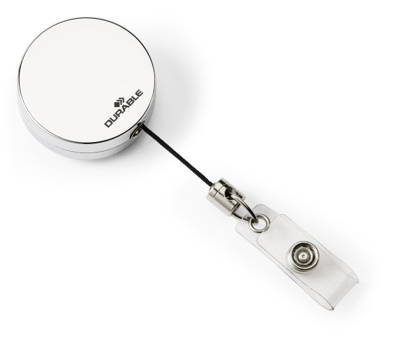 DURABLE Jojo Chrome m Aufrollmechanismus u Gürtelclip 10 St