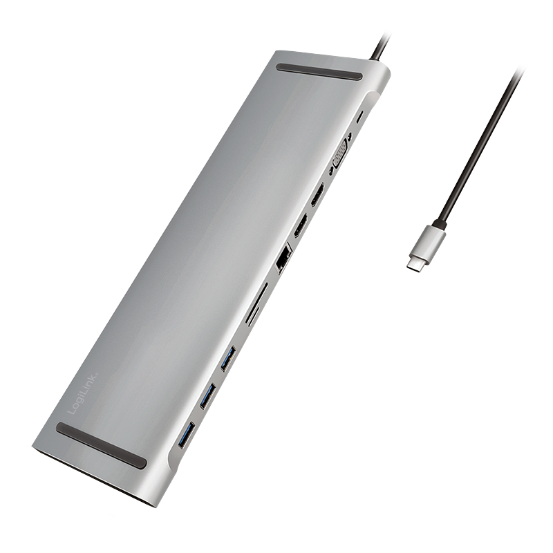 Logilink Dockingstation USB 3.2, 2x HDMI 11-Port, PD5, schw. Logilink Dockingstation USB 3.2, 2x HDMI 11-Port, PD5, schw.