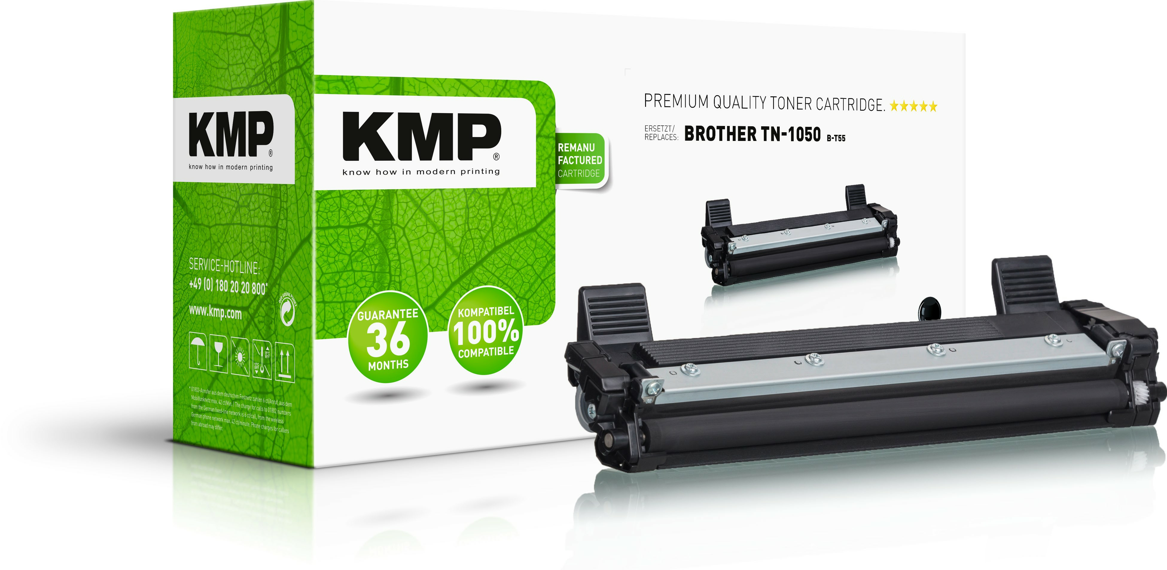 KMP Toner Brother TN-1050/&shy;TN1050 black 1000 S. B-T55 remanufactu