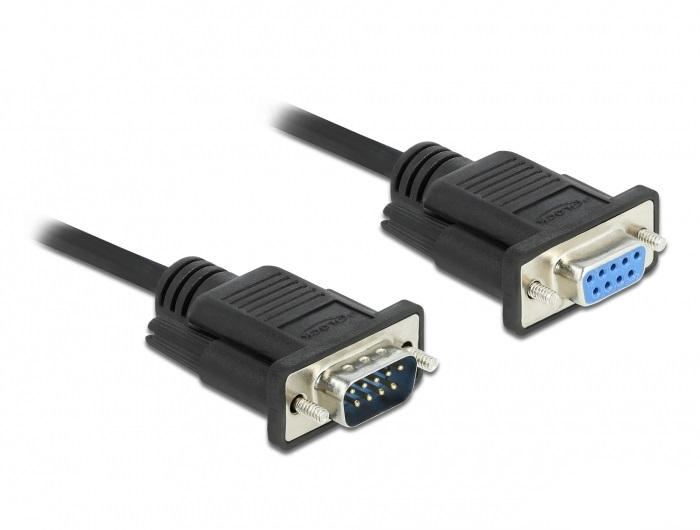 DELOCK Kabel Seriell D-Sub9 3m St/&shy;Bu mit schmalem St-gehäuse