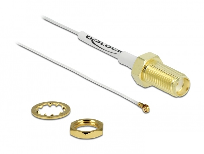 DELOCK Antennenkabel SMA Buchse zum Einbau zu I-PEX Inc. MHF