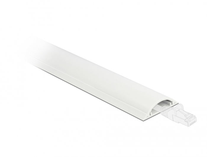 DELOCK Kabelkanal selbstklebend 30 x 8 mm - Länge 1 m weiß