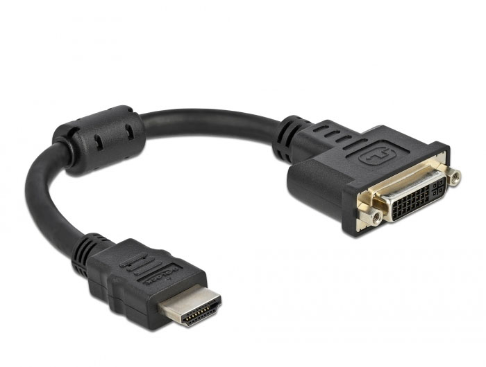 DELOCK HDMI Adapter St > DVI 24+5 Bu 4K 30Hz 0,20m
