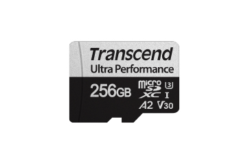 SD microSD Card 256GB Transcend SDXC USD340S w/&shy;Adapter