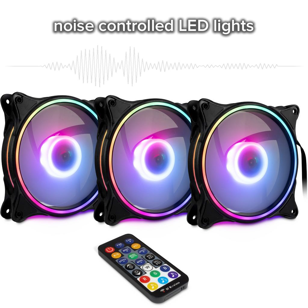 Inter-Tech Lüfter 120*120*25 ARGUS RGB-FAN SET RS-08, 3X retail Inter-Tech Lüfter 120*120*25 ARGUS RGB-FAN SET RS-08, 3X retail