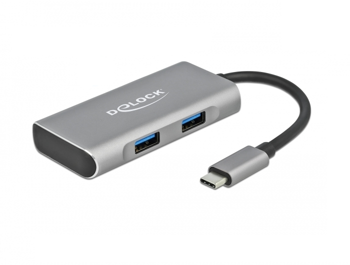 DELOCK HUB USB 3.2Gen2 Typ-C 2xTyp-A Bu 2xTyp-C Bu extern