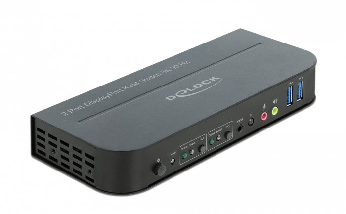 DELOCK DisplayPort 1.4 KVM Switch 8K 30Hz USB 3.0 + Audio