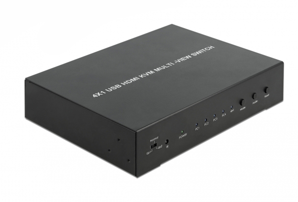 DELOCK KVM 4 in 1 Multiview Switch 4 x HDMI mit USB 2.0