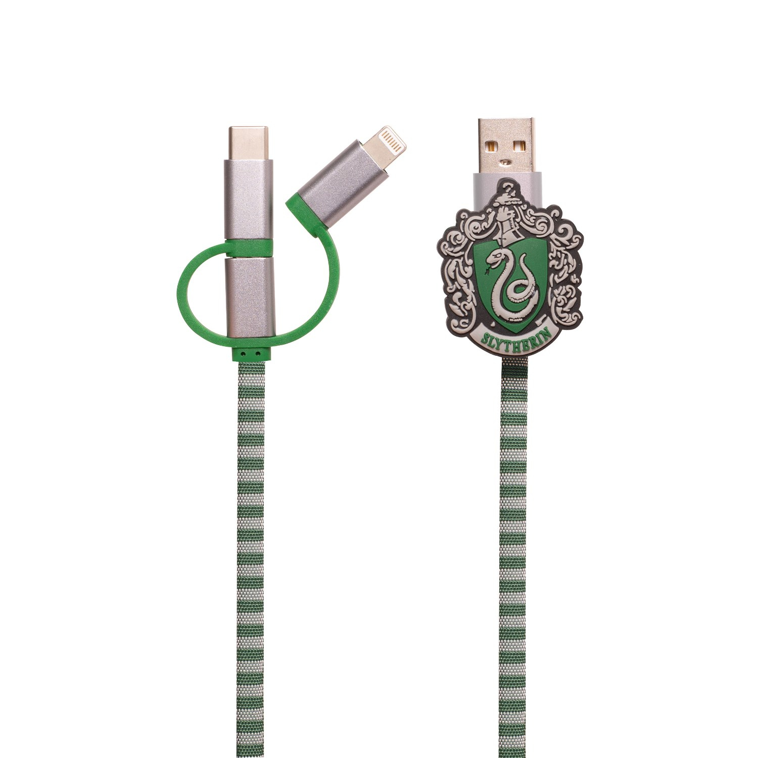 ThumbsUp! Ladekabel Slytherin 3in1 Lightning/­Micro/­USBC ThumbsUp! Ladekabel Slytherin 3in1 Lightning/­Micro/­USBC