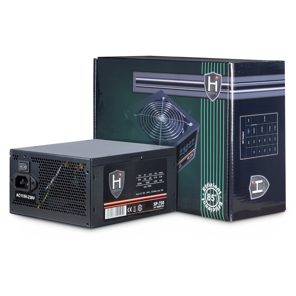 Inter-Tech Netzteil 750W HIPOWER SP-750 1X 140mm Lüfter retail