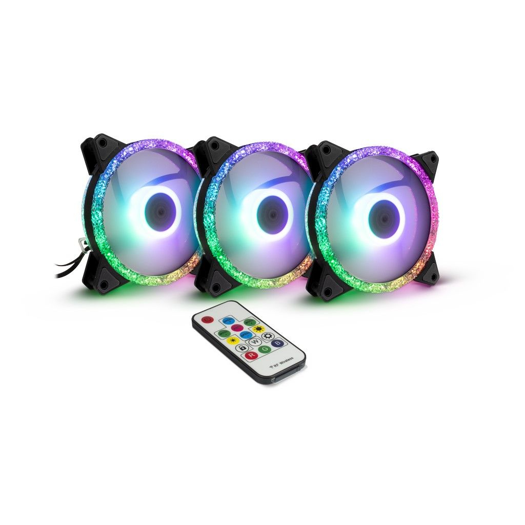 Inter-Tech Lüfter 120*120*25 ARGUS RGB-FAN SET RS-07, 3X LED ret Inter-Tech Lüfter 120*120*25 ARGUS RGB-FAN SET RS-07, 3X LED ret