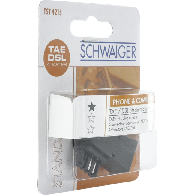 Schwaiger Steckeradapter TAE-F Steck.RJ45 Buchse