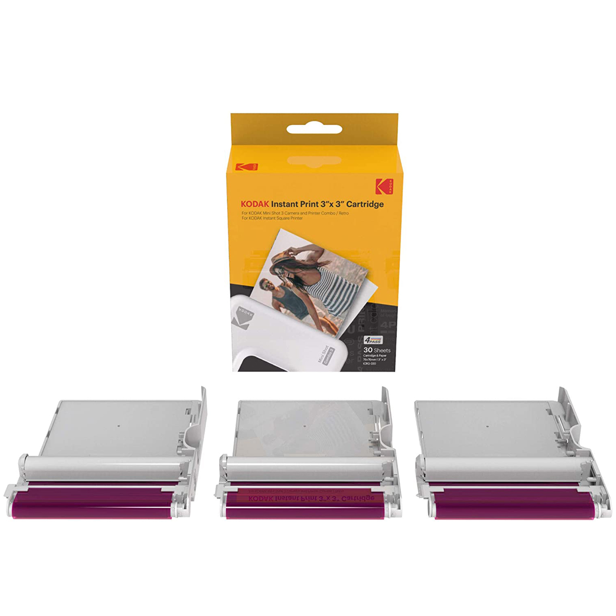 Kodak Printkartusche 30 Blatt Fotopapier 3.0"x3.0" retail