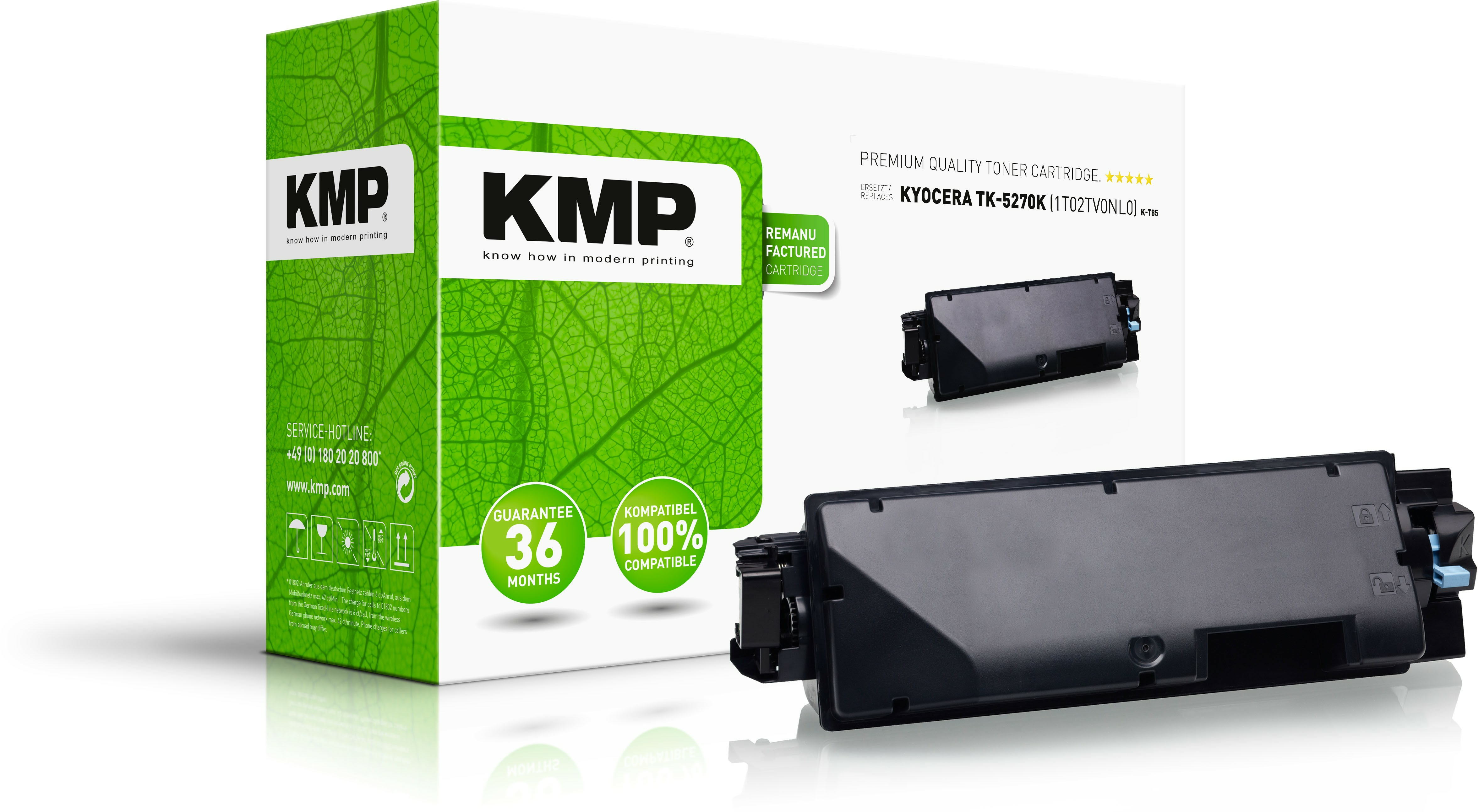 KMP Toner Kyocera TK-5270K/­TK5270K black 8000 S. K-T85 remanufac KMP Toner Kyocera TK-5270K/­TK5270K black 8000 S. K-T85 remanufac