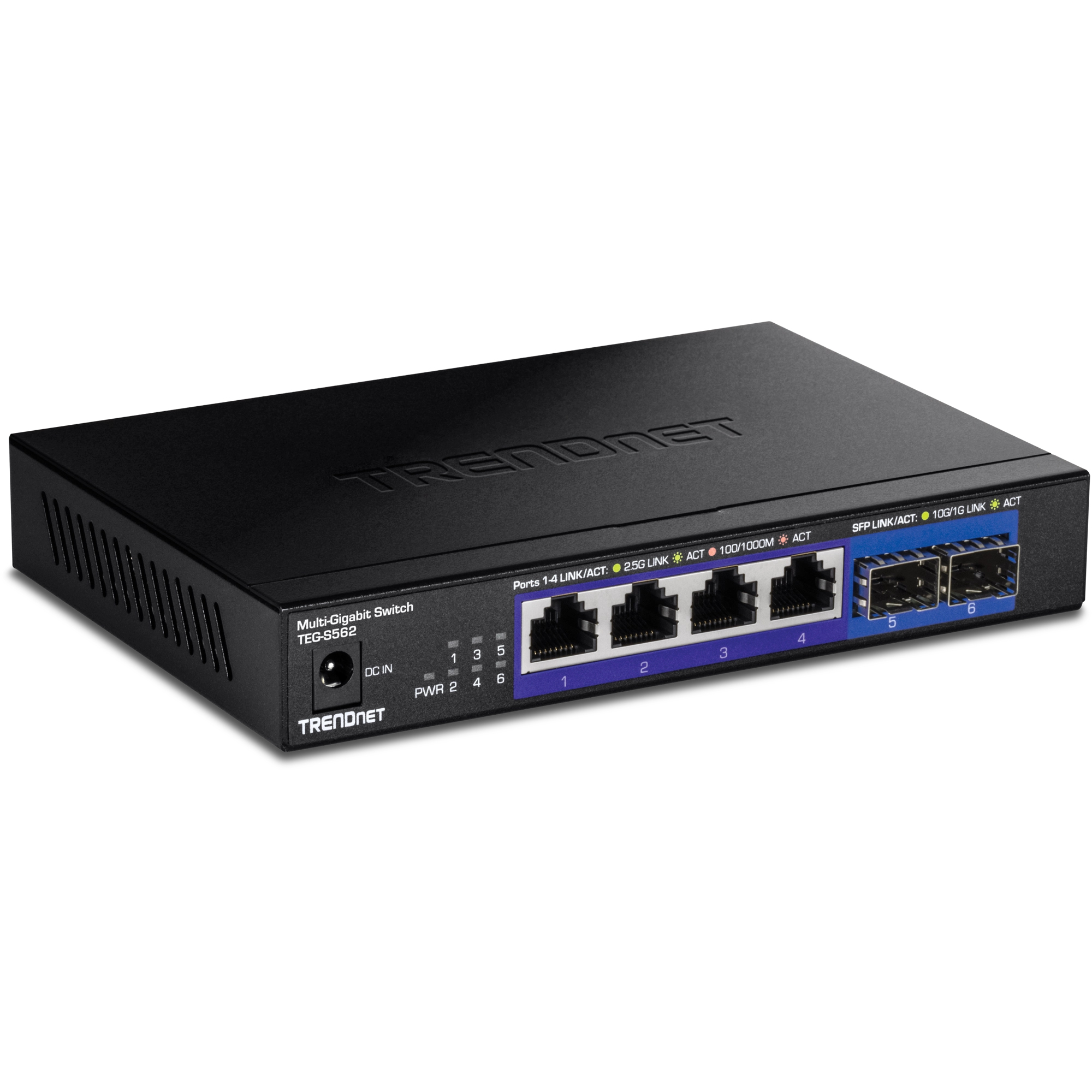 TRENDnet Switch 6-Port 2.5G Unmanaged 2x10G SFP+ WallMount