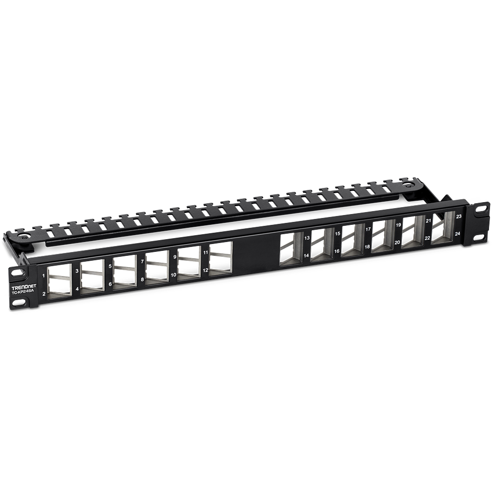 TRENDnet Patchpanel 24-Port leer, abgew Keyst geschir 19" 1U