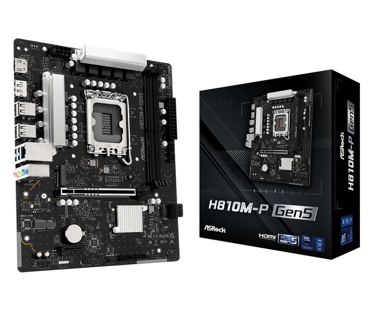 ASRock H810M-P Gen5 1851 mATX HDMI DP DDR5