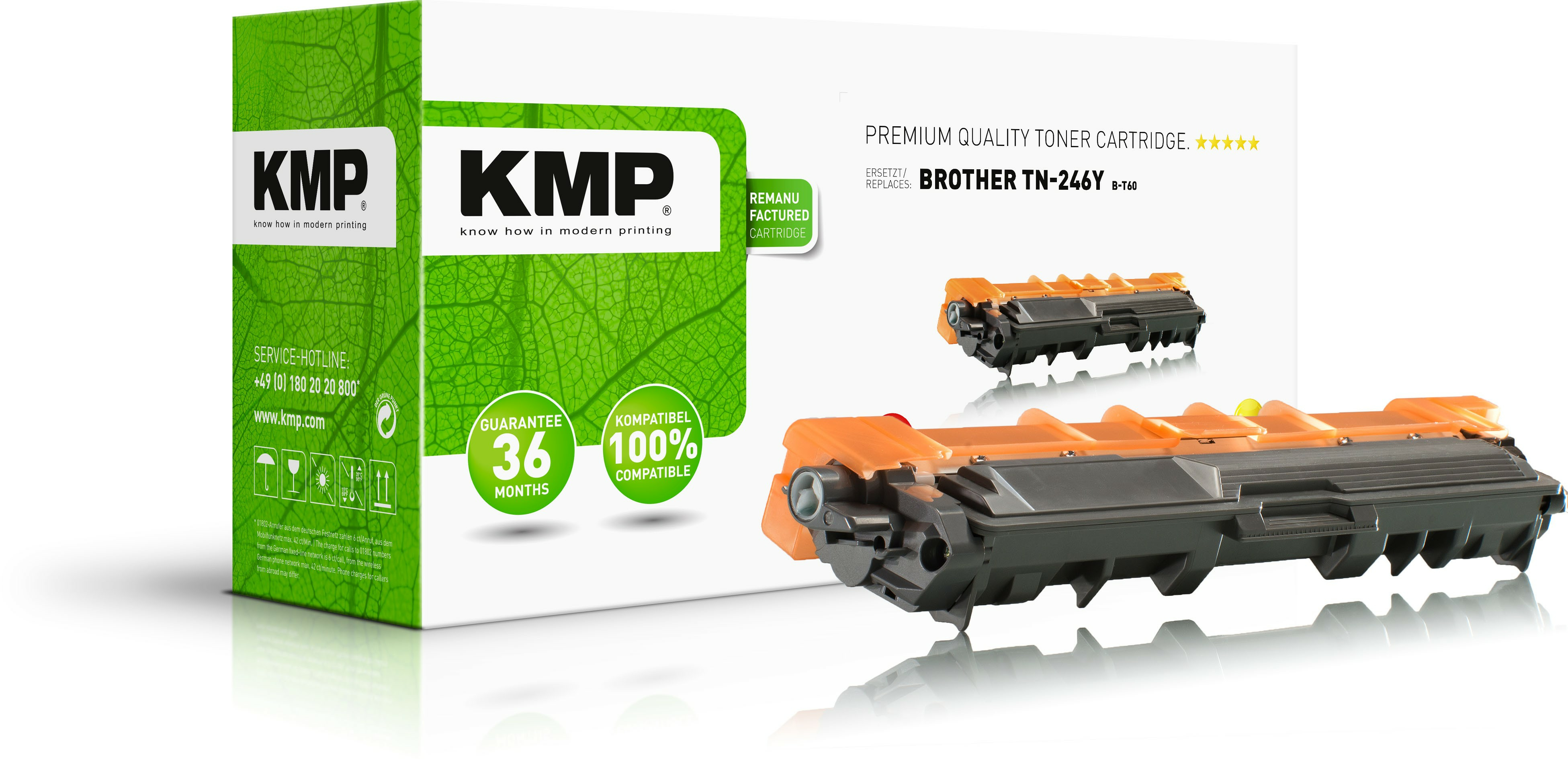 KMP Toner Brother TN-246Y/­TN246Y yellow 2200 S. B-T60 remanufact KMP Toner Brother TN-246Y/­TN246Y yellow 2200 S. B-T60 remanufact