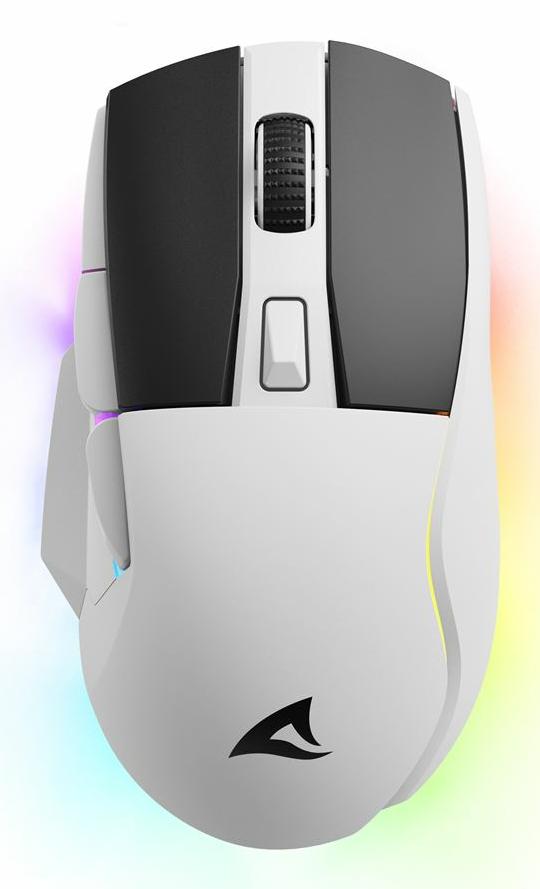 Sharkoon Maus Shark SGM50W Optisch 6 Tasten 6.400 DPI weiß