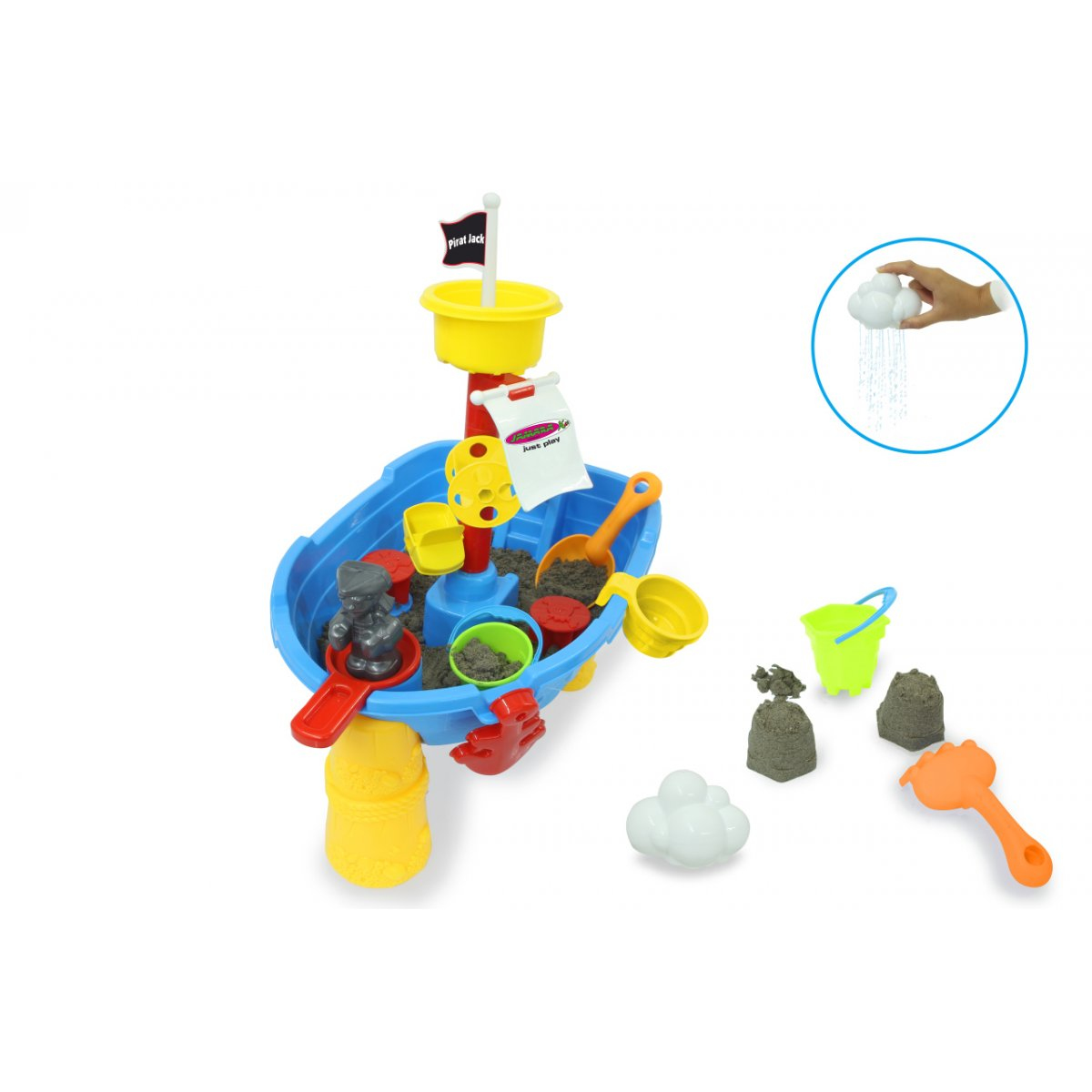 Jamara Sand- und Wasserspieltisch Pirat Jack 21 Teile