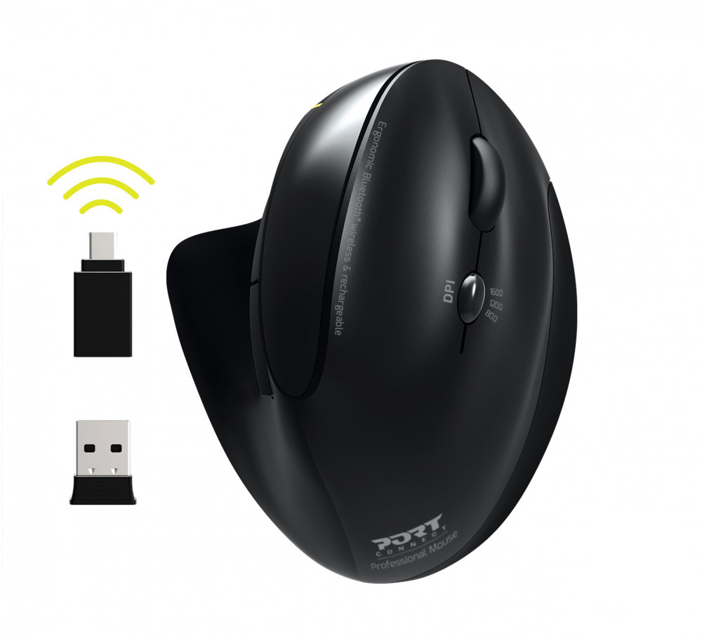 Port Maus ergonomisch kabellos Bluetooth wiederaufladbar