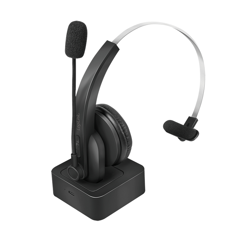 Logilink Bluetooth Headset Mono m.headband & charging stand